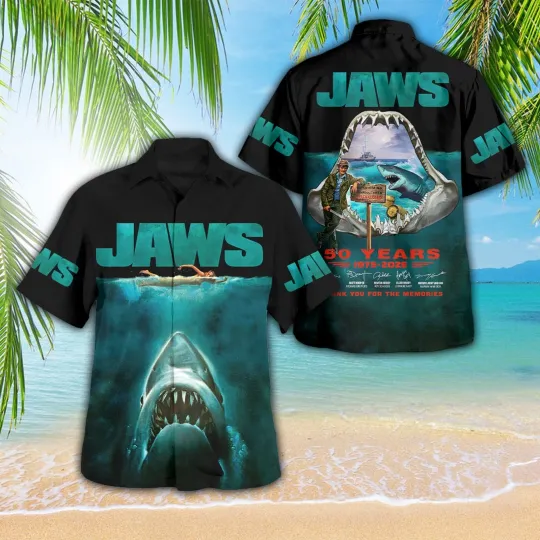 Jaws 3D Hawaiian Shirt, Gift for Shark Lover