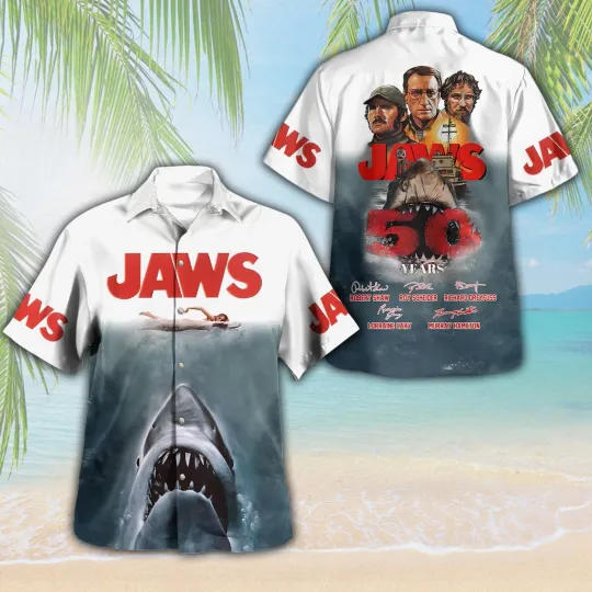 Jaws 3D Hawaiian Shirt, Gift for Shark Lover