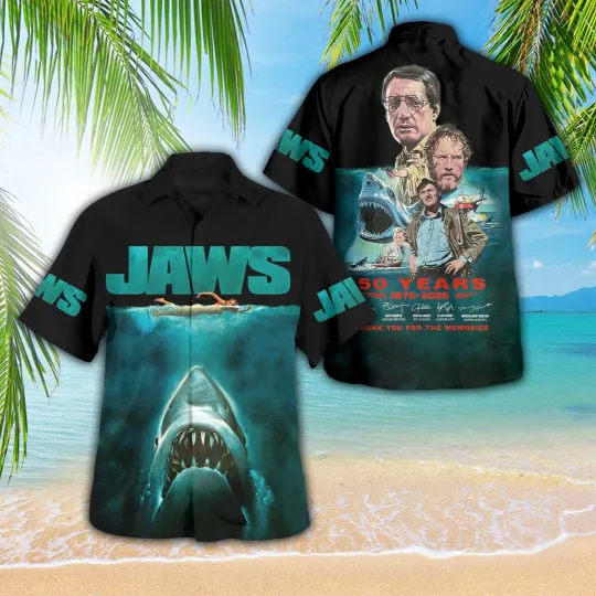 Jaws 3D Hawaiian Shirt, Gift for Shark Lover