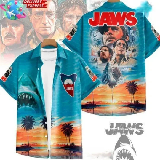 Jaws Summer 2025 Hawaiian Shirt, Gift for Shark Lover