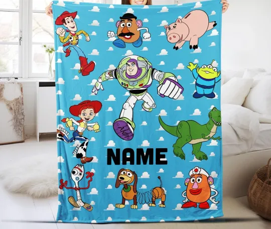Discover Custom Name Toy Story Blanket, Disney Toy Story Characters Blanket, Baby Blanket