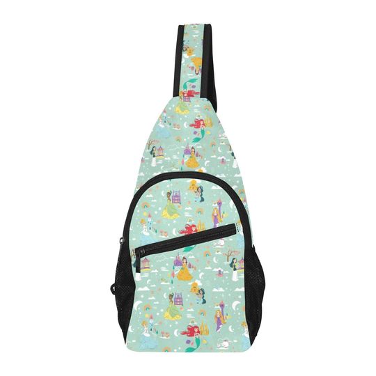 Disney Princess - Mint Green - Disney Trip Bag - Disney Bounding - Sling Pack - Crossbody Bag - Disney Chest Bag