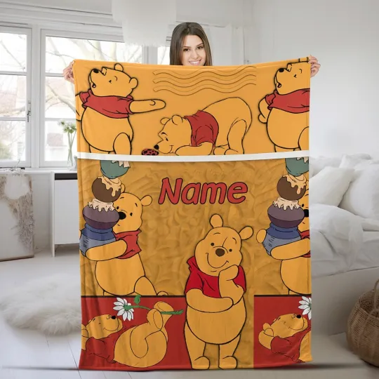 Discover Personalized Winnie The Pooh Blanket, Disney Pooh And Friends Blanket, Disneylan