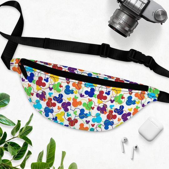 Rainbow Mickey Ear Confetti- Fanny Pack