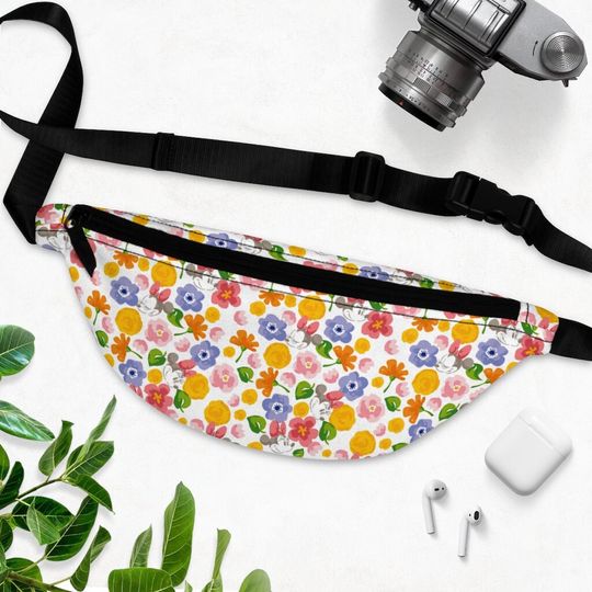 Minnie Mouse Floral Fanny Pack - Epcot Flower Festival - Disney Bounding - Fanny Pack - Chest Bag