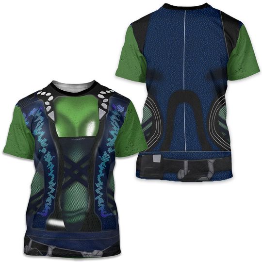 Gamora Blue and Black Women Shirt, Guardians of the Galaxy Costume