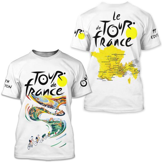 White T-shirt Tour de France 11th edition 2024
