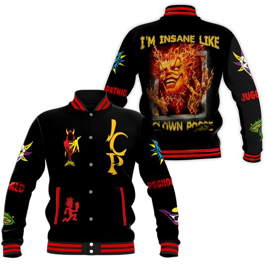 Insane Clown Posse I m Insane Like A Clown Posse Baseball Jacket