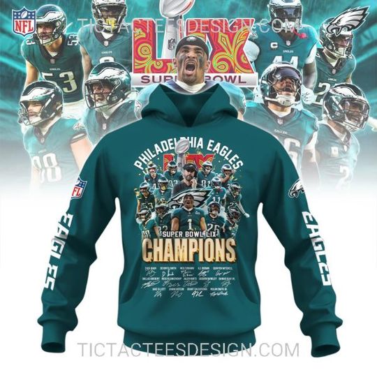 Philadelphia Eagles Super Bowl LIX Champions Hoodie, Gift for Fan