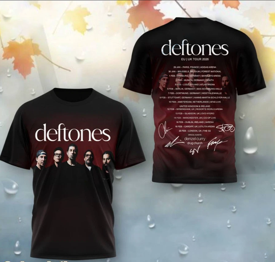 Deftone EU UK Tour 2026 AOP 3D T-Shirt