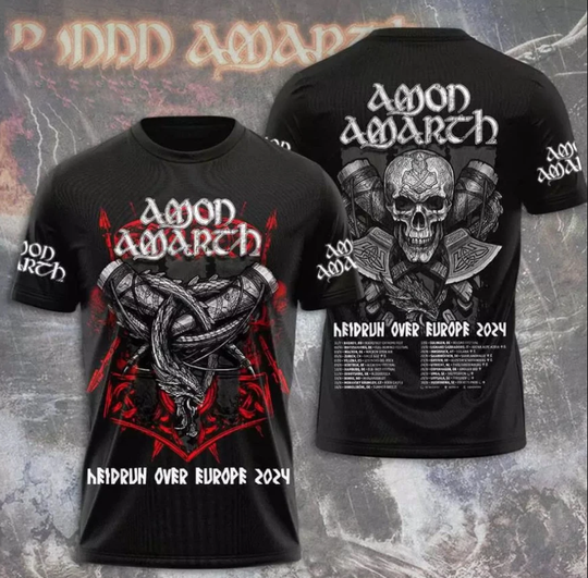 Amon Amarth Heidrun Over Europe Tour 2024 AOP 3D T-Shirt