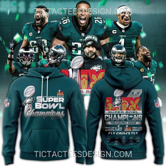 Discover Super BBowll LIX Champions Philadelphia Eaaglles Fly Eaaglles Fly Hoodie, Gift for Fan