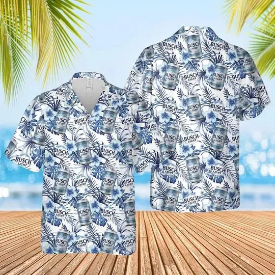 Discover Light Beer Hawaiian Shirt, Tropical Aloha Shirt, Summer Party Shirt, Gift for Beer Lovers & Beach Parties, Gift for Beer Lovers