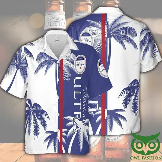 Discover Michelob Ultra Coconut Hawaiian Shirt, Tropical Beer Aloha Shirt, Summer Shirt, Gift for Beer Lovers