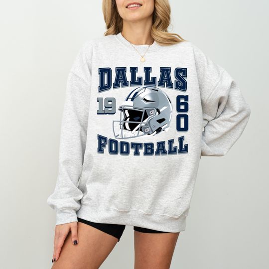 Dallas Football T-Shirt, 1960s Sweatshirt, Retro Helmet Comfort Colors Tee