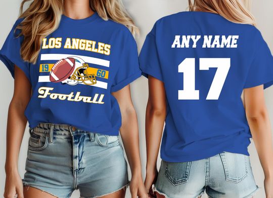 Discover Los Angeles Football Team Charger Shirt, Custom Football Fan T-Shirt