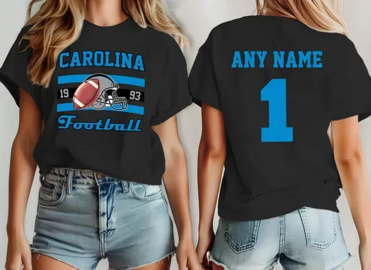 Discover Carolina Football Team Panther Shirt, Custom Football Fan T-Shirt