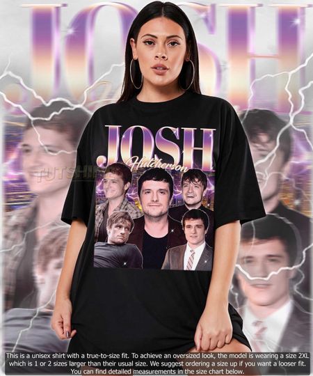 Discover JOSH HUTCHERSON 90's T-shirt - Josh Hutcherson Bootleg Tees, Josh Hutcherson Fans Gifts, Josh Hutcherson Vintage Retro Shirt, Youth Kids Tee
