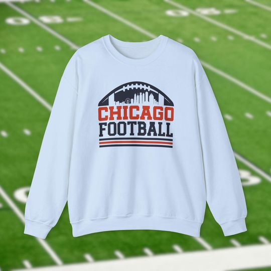 Chicago Bears Football Sweatshirt, Trendy City Skyline Shirt