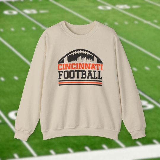 Discover Cincinnati Bengals Football Sweatshirt, Trendy City Skyline Shirt, Vintage Retro Shirts, Who Dey Game Day Apparel, Tailgate Gift For Him