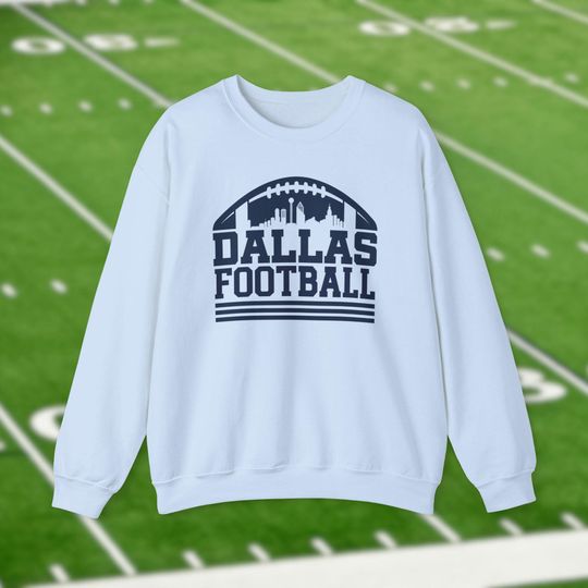 Discover Dallas Cowboys Football Sweatshirt, Trendy City Skyline Shirt, Vintage Retro Shirts, Big D Game Day Apparel, Tailgate Gift For Him