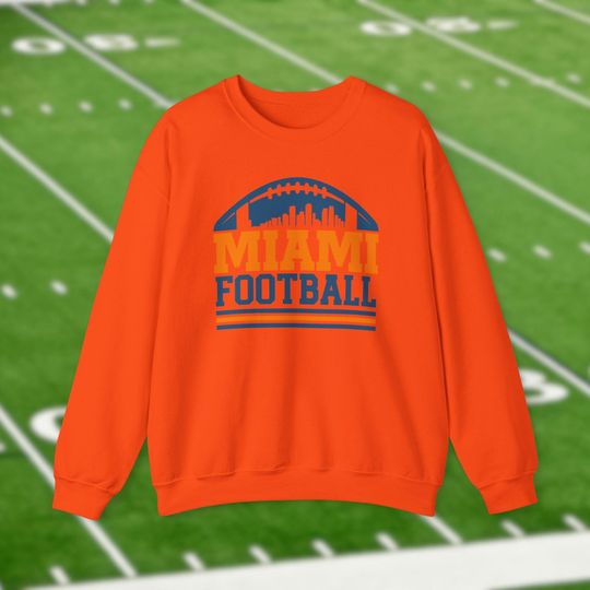 Miami Dolphins Football Sweatshirt, Trendy City Skyline Shirt
