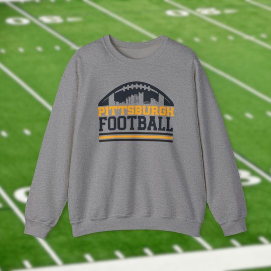 Discover Pittsburgh Steeler Football Sweatshirt, Trendy City Skyline Shirt, Vintage Retro Shirts, Iron City Game Day Apparel, Tailgate Gift For Him