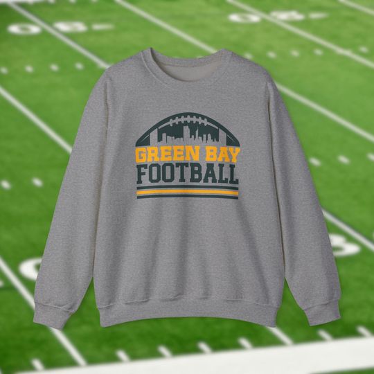 Discover Green Bay Packers Football Sweatshirt, Trendy City Skyline Shirt, Vintage Retro Shirts, Go Pack Go Game Day Apparel, Tailgate Gift For Him