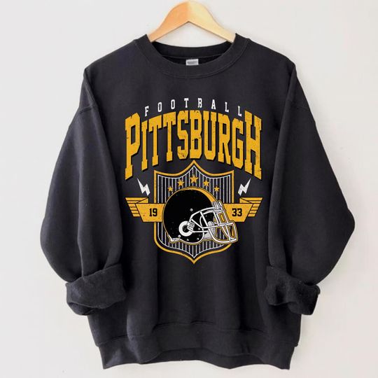 Discover Retro Pittsburgh Football Sweatshirt: 90s Style Graphic Tee