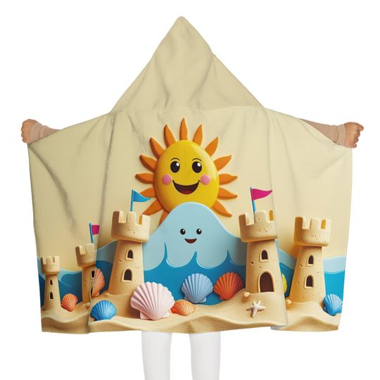 Youth hooded towel Adorable Beach, Personalized Kids Towel, Bath, Perfect for Beach Days, Circus Lover Gift, custom, Beach, Sun
