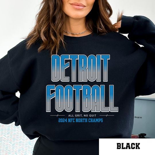Detroit Football Sweatshirt, Lion Football Crewneck