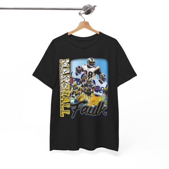 Discover Marshall Faulk St. Louis Los Angeles Football T-Shirt with Kupp, Donald, Stafford, Holt, Warner, Dickerson, Bruce