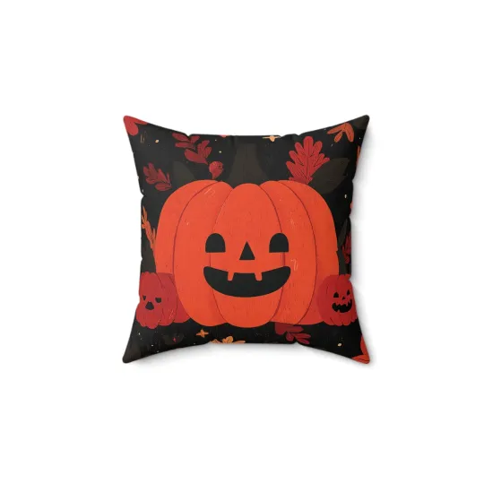 Discover Halloween Pumpkin Throw Pillow Cover