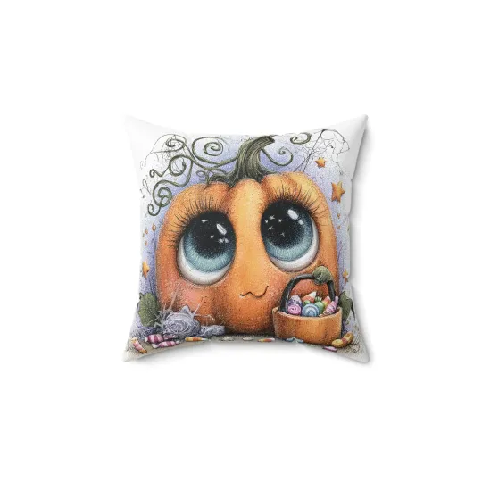Discover Halloween Pumpkin Throw Pillow and Cover Spooky Home Decor Accent Cushion