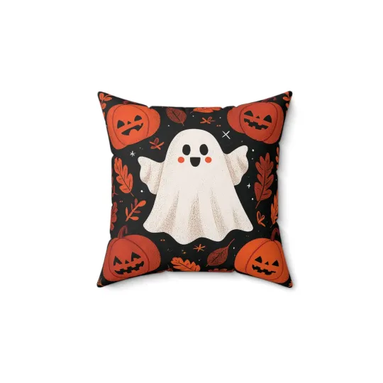 Discover Halloween Ghost Throw Pillow Cover - Spooky Home Decor Accent Cushion