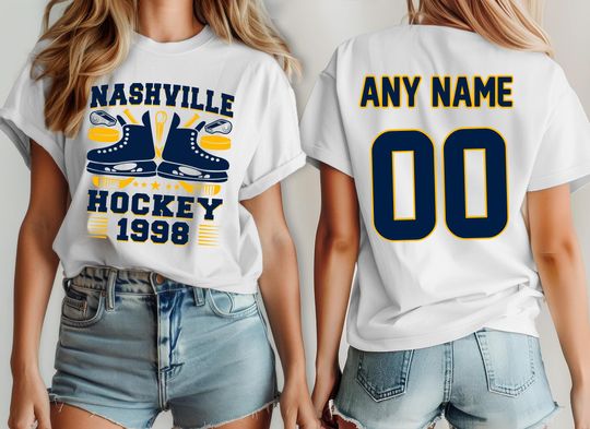 Discover Nashville hockey shirt, jersey Predator Custom, your team name and number,  custom shirt, kid's hockey shirt, man hockey jersey
