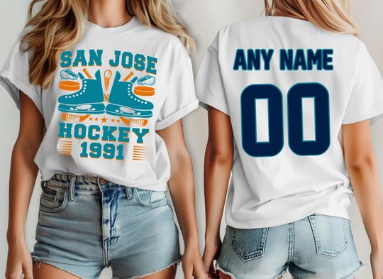 Discover San Jose hockey shirt, jersey shark Custom, your team name and number,  custom shirt, kid's hockey shirt, man hockey jersey