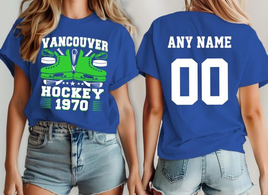 Discover Vancouver hockey shirt, jersey Canuck Custom, your team name and number,  custom shirt, kid's hockey shirt, man hockey jersey