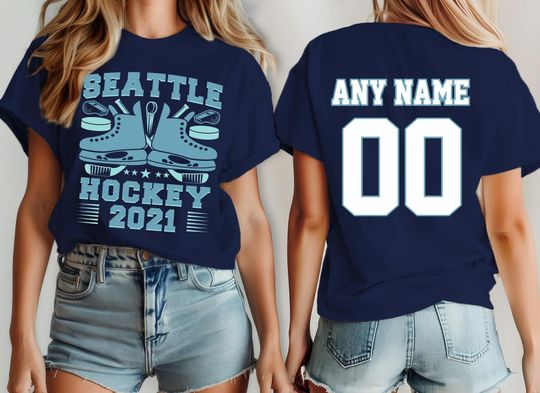 Discover Seattle hockey shirt, jersey Krake Custom, your team name and number,  custom shirt, kid's hockey shirt, man hockey jersey
