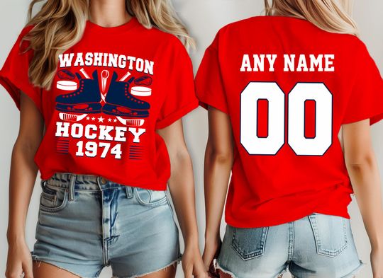 Discover Washington hockey shirt, jersey Capital Custom, your team name and number,  custom shirt, kid's hockey shirt, man hockey jersey