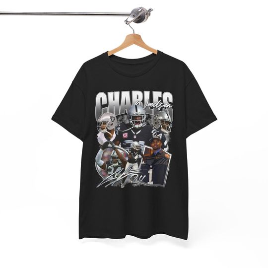Charles Woodson V5 Oakland Los Angeles Las Vegas Maxx Crosby Davante Adams Howie Long Jack Jones Bo Jackson Vintage T-Shirt