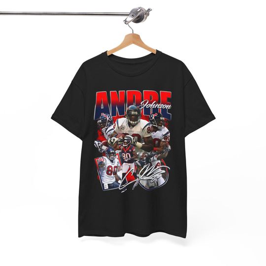 Discover Andre Johnson Houston T-Shirt CJ Stroud JJ Watt Arian Foster Matt Shaub Cushing Mathieu Tank Dell Nico Collins Vintage Football Shirt