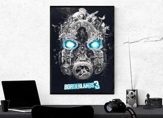 Borderlands Major Mask Print, Borderlands 3 Wall Art