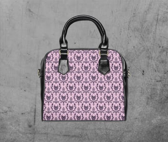 Discover Pink Goth Skull Crossbody Bag, Gothic Shoulder Bag, Pink bag