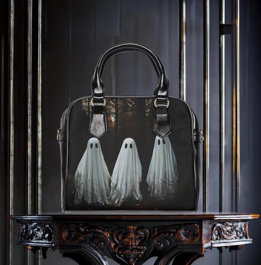 Discover Gothic Ghosts Shoulder Handbag, Creepy Ghosts Purse, Spooky Ghost Handbag