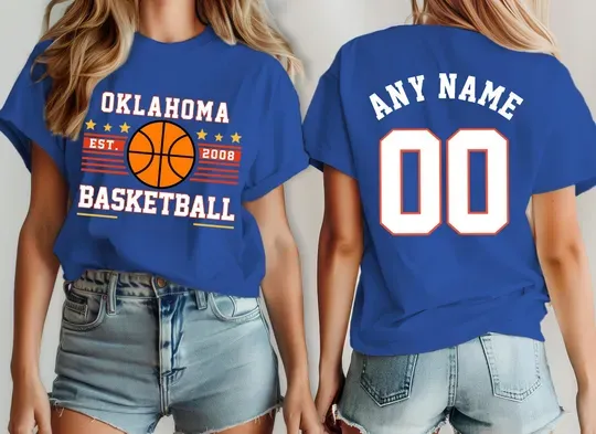 Oklahoma City Basketball Team Thunder Shirt, Custom Basketball Fan T-Shirt