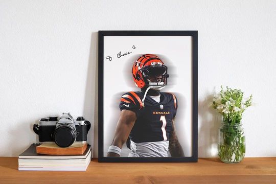 Ja'Marr Chase Bengals Art Print: Football Man Decor