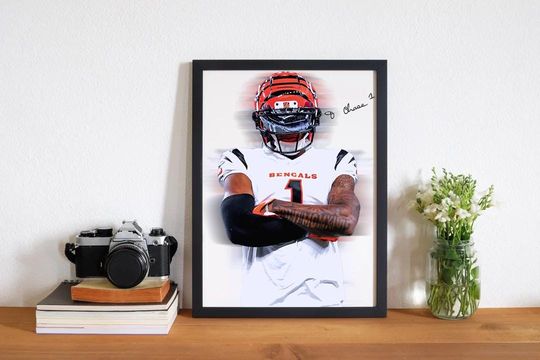 Ja'Marr Chase Bengals Art Print: Football Man Decor