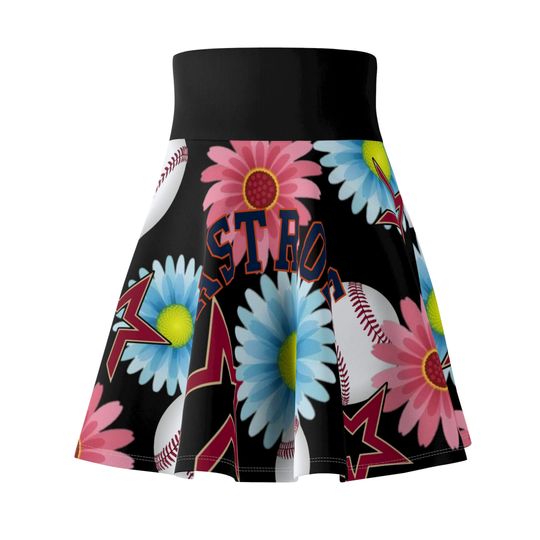 Houston Astro Themed Women's Skater Skirt