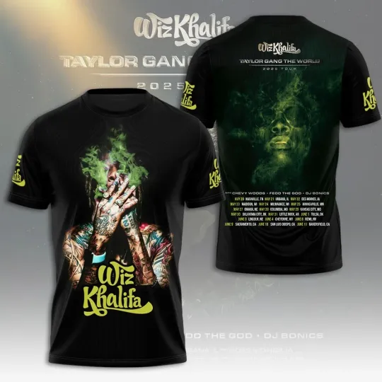 Discover Wiz Khalifa Tour 2025 T-Shirt